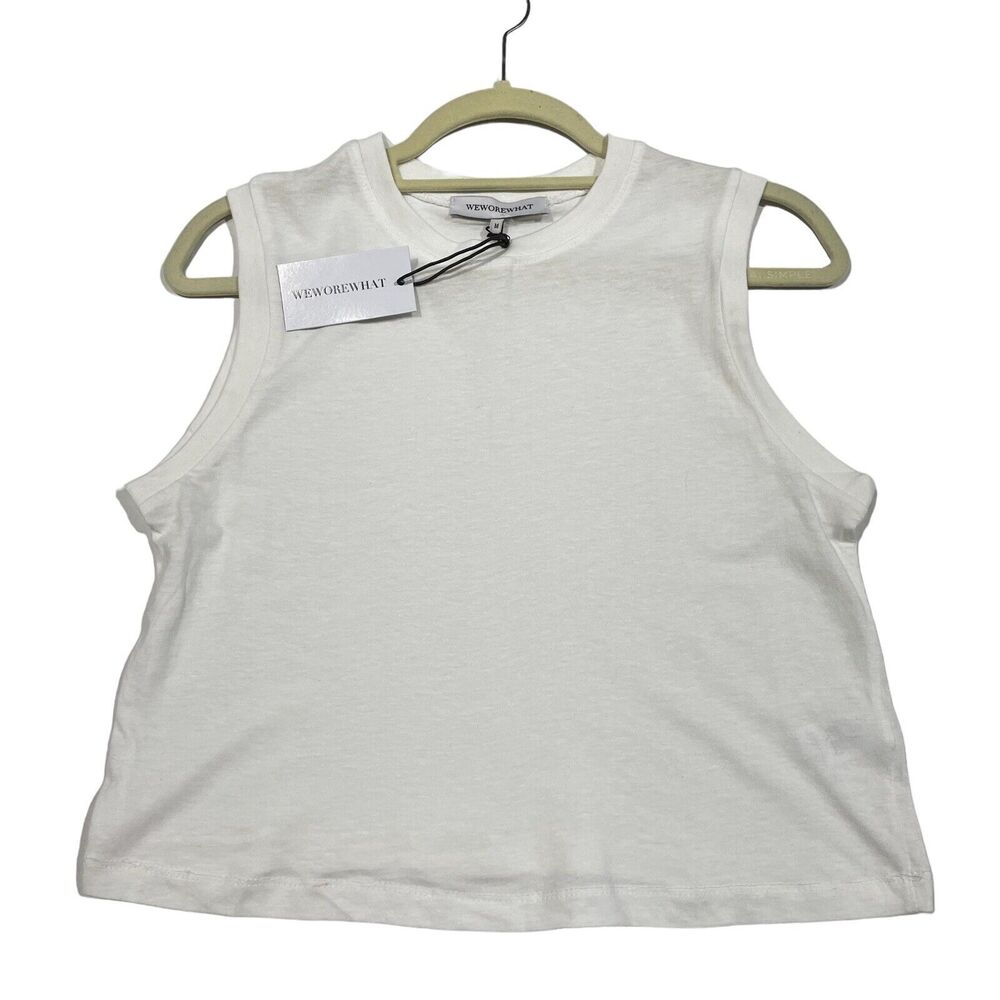 We Wore What Revolve Tee Shirt Women M Muscle Cotton White READ 90s Y2K